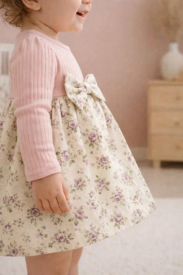 Детский комплект для девочек с длинным рукавом Basics Genybaby, Pink — фото 2