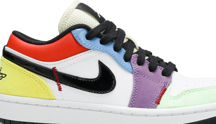 Кроссовки Wmns Air Jordan 1 Low SE Lightbulb, разноцветный — фото 2