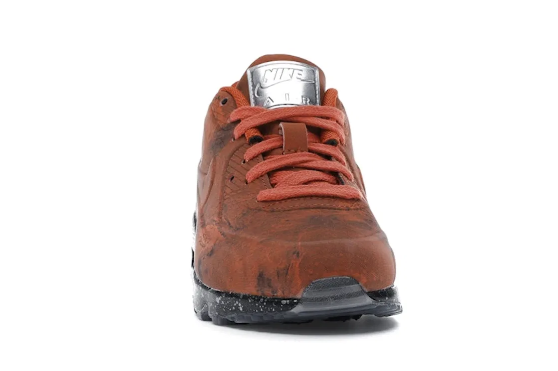Детские кроссовки Lifestyle с принтом Nike Air Max 90 Nike, Mars Stone Magma Orange — фото 2