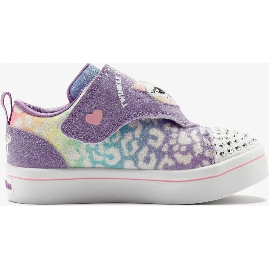 Кроссовки детские с подсветкой и звуком Twi-Lites-Twinkle Pets Skechers, Фиолетовый — фото 2
