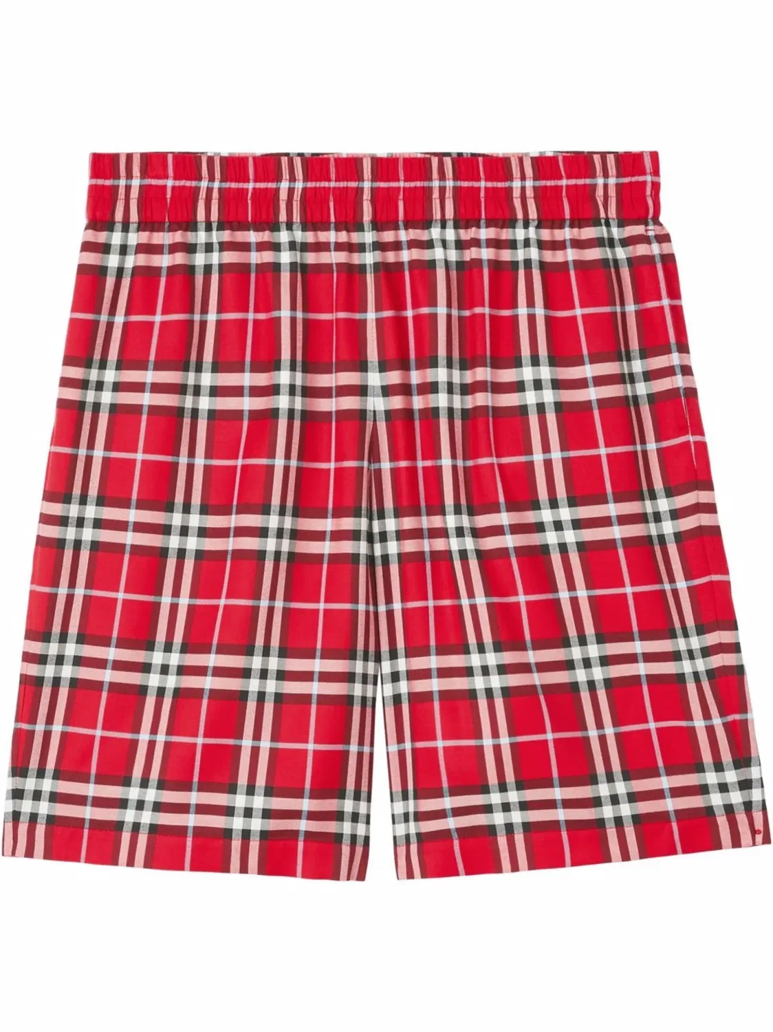 Спортивные шорты в клетку Burberry, красный