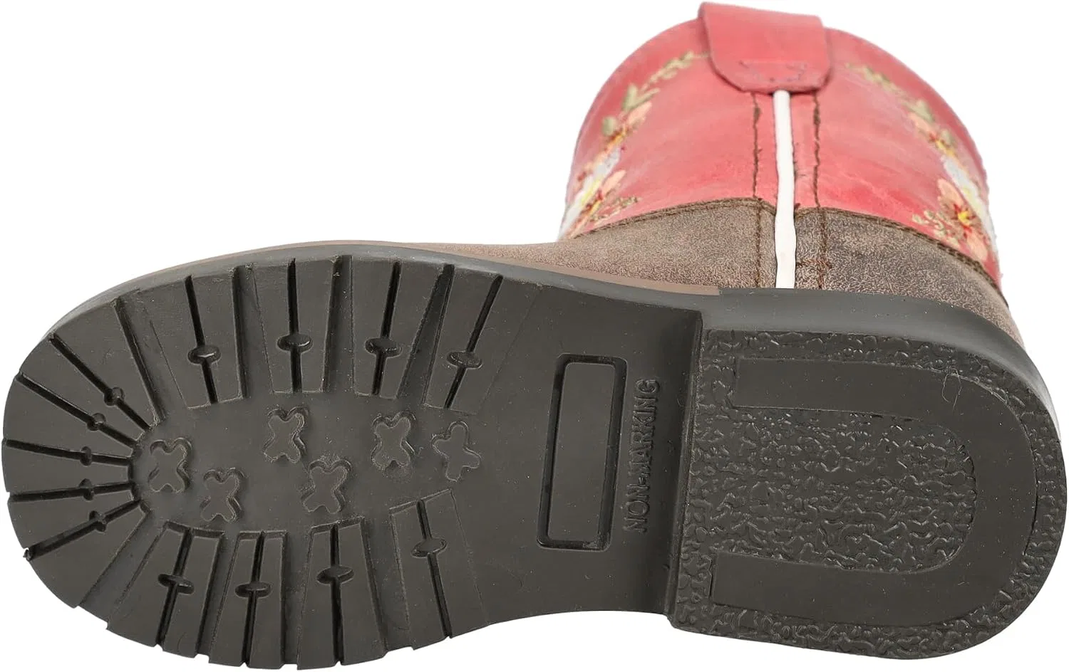 Детские сапоги для девочек с квадратным носком из кожи Autry Smoky Mountain Boots, Vintage Chocolate/Coral — фото 4