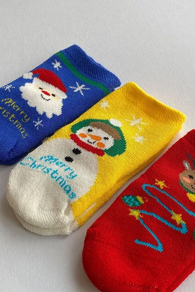 Детские носки для новорожденных с рисунком Basics Lille Trove, Snowman — фото 3