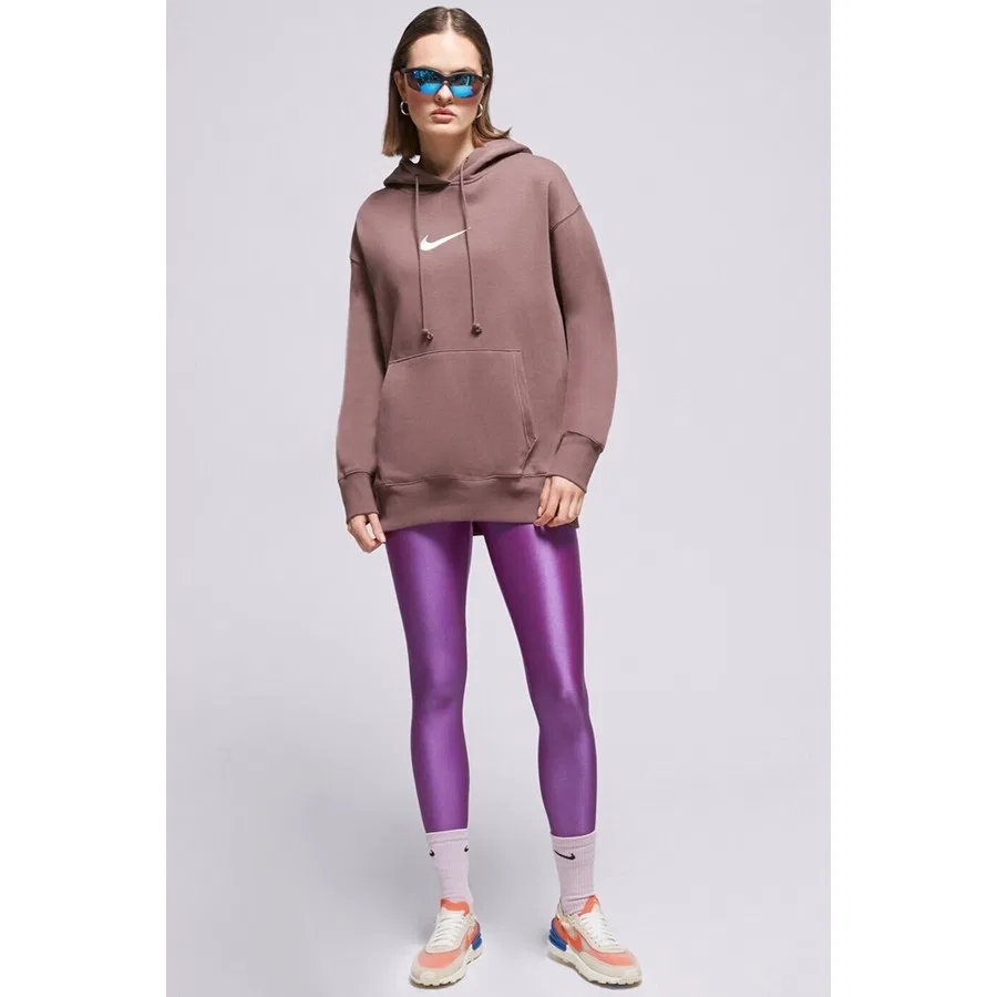 Женский свитшот оверсайз с капюшоном Phoenix Fleece Nike, Коричневый — фото 4