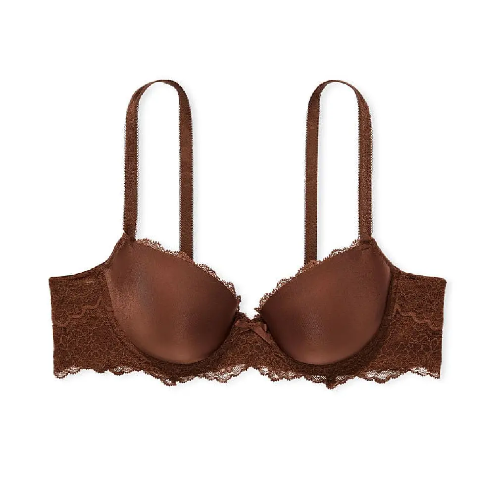 

Бюстгальтер Victorias Secret Dream Angels Lightly Lined Lace Demi, коричневый