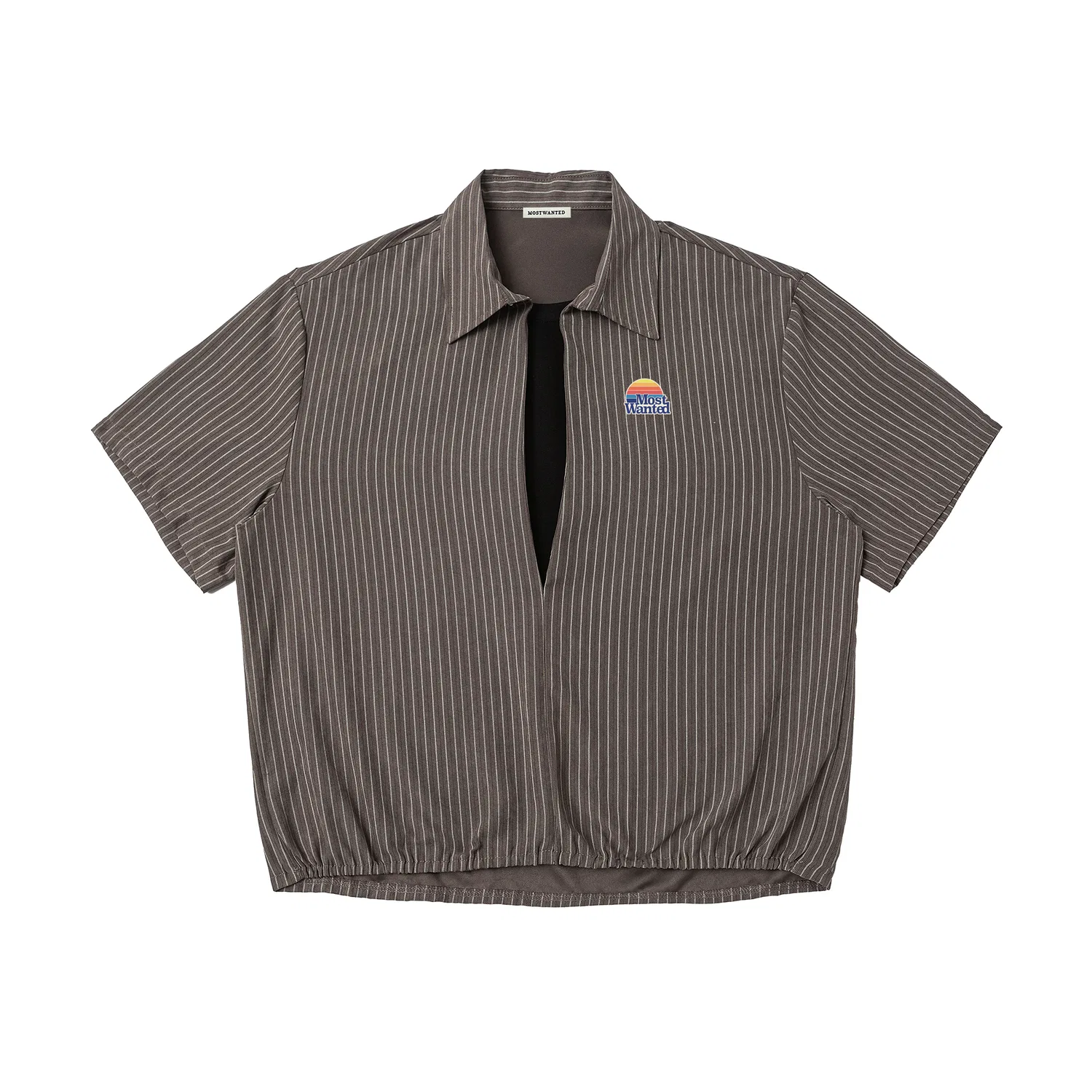 Детская рубашка с воротником из хлопка MostwantedLab, Dark Gray