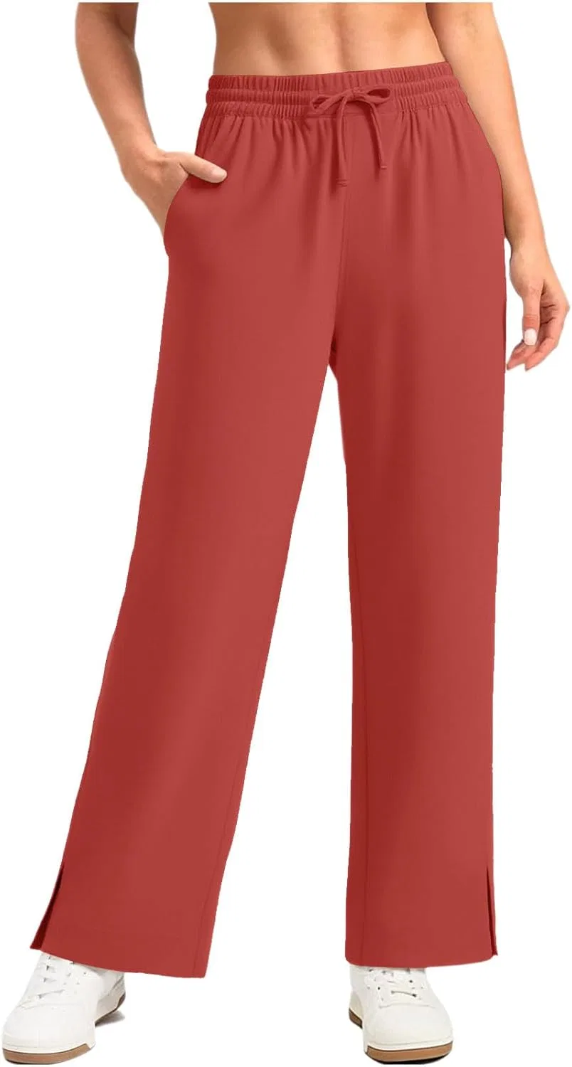 Женские широкие пляжные брюки с защитой UPF 50+, Red