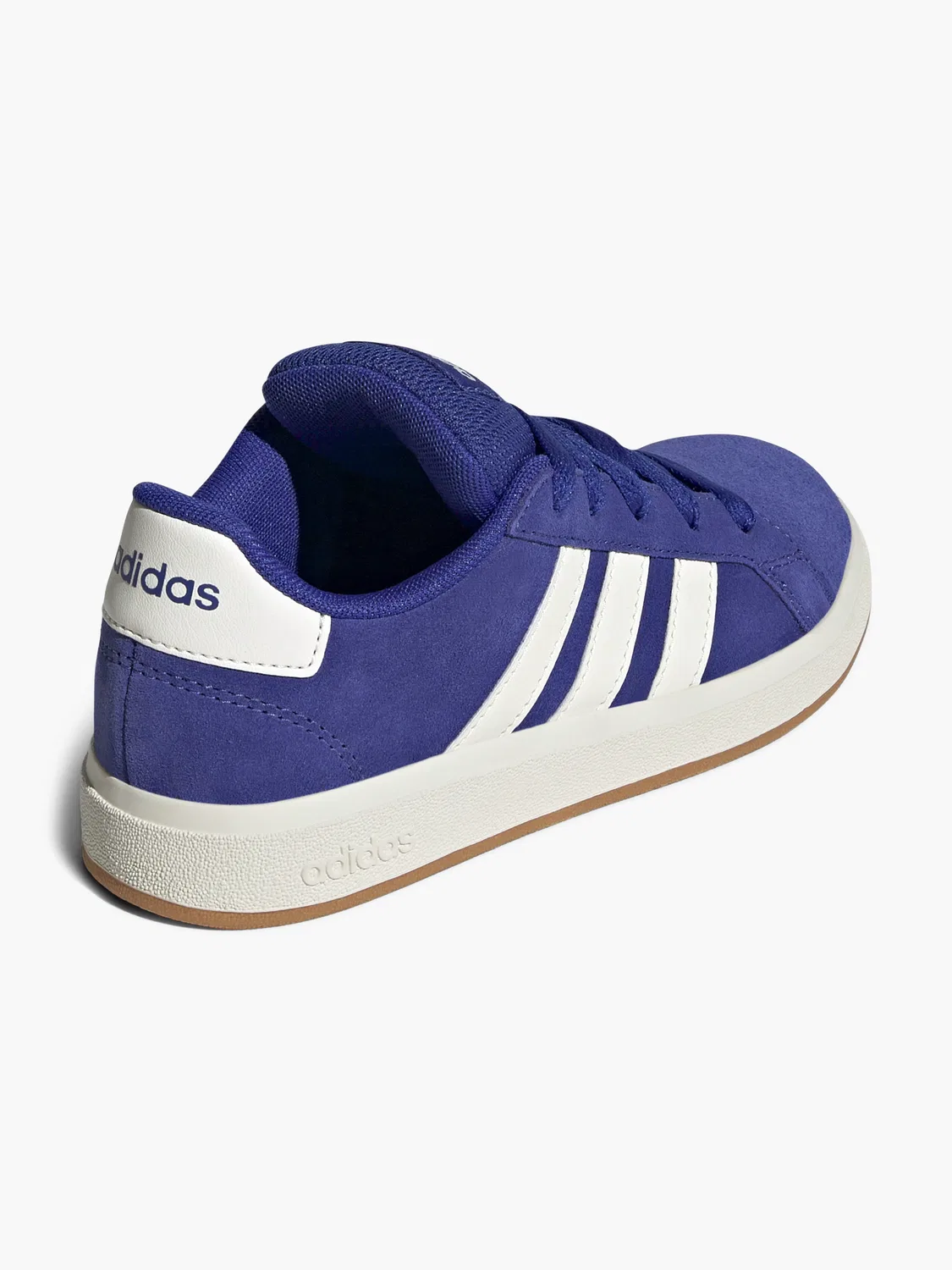 Детские кожаные кроссовки Adidas Grand Court 00S K, синий — фото 4