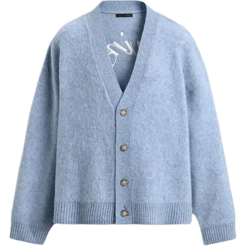 Мужской кардиган с v-образным вырезом Sky Blue ZARA, Sky Blue