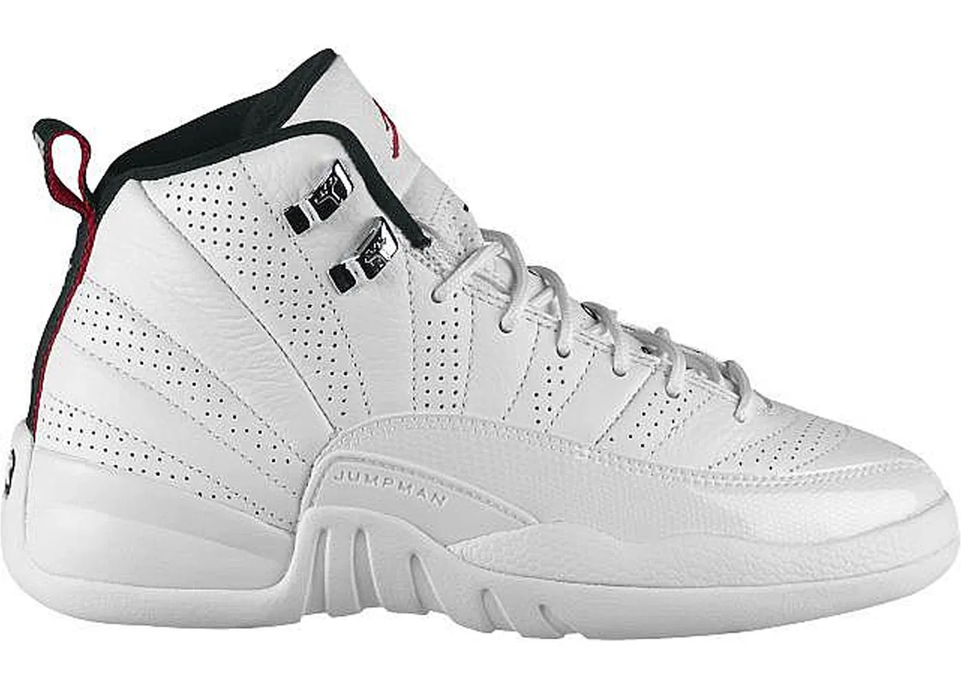 Детские кроссовки Lifestyle Jordan 12 Retro Jordan, White/Varsity Red-Black