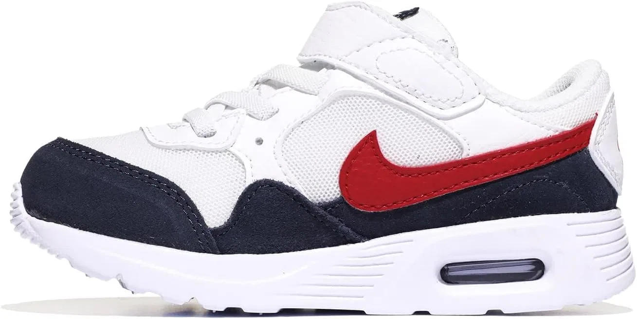 Детские кроссовки для мальчиков Air Max Sc Nike, White/University Red/Obsidian — фото 2