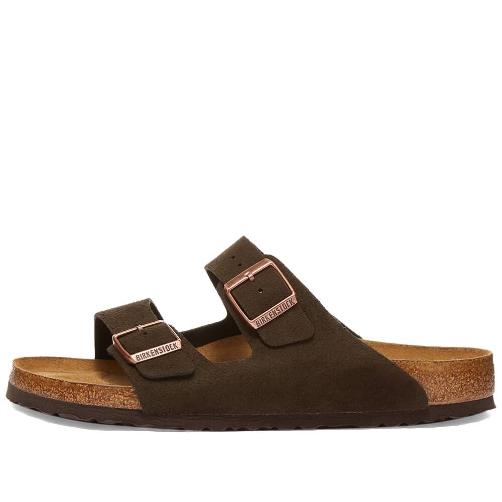 Сандалии Birkenstock Arizona Soft Footbed Suede Leather, мокко — фото 2