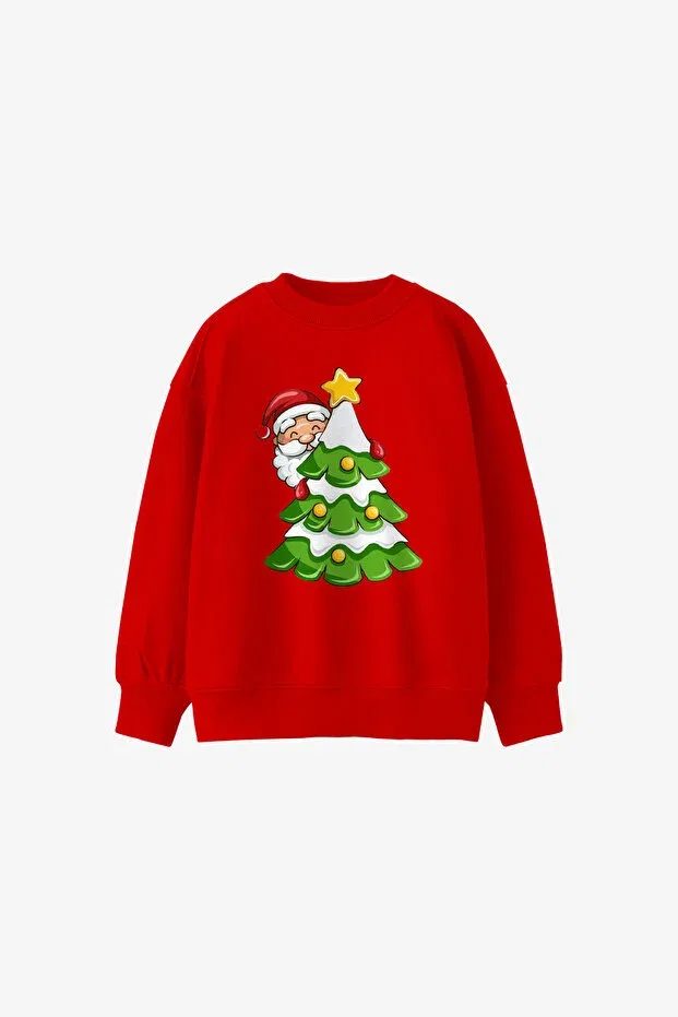 Детские свитшот для мальчиков с принтом Christmas Santa Claus C.C.L. Coccolin Kids Baby Clup, Red
