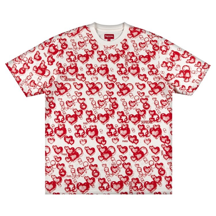 

Футболка Supreme Hearts Short-Sleeve Top 'White', белый