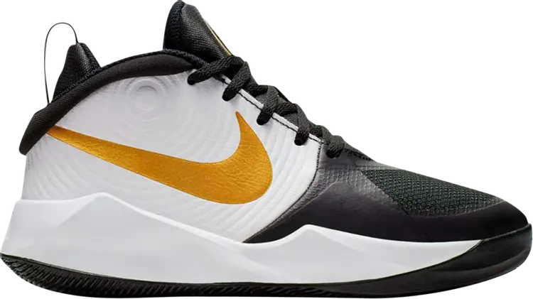 

Кроссовки Nike Team Hustle D9 GS 'Black Metallic Gold', черный