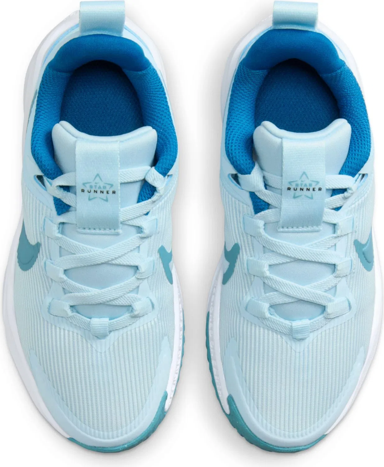 Детские кроссовки для мальчиков с сетчатым верхом NIKE Star Runner 4 NIKE, Glacier Blue Denim Turq Astronomy Blue — фото 4