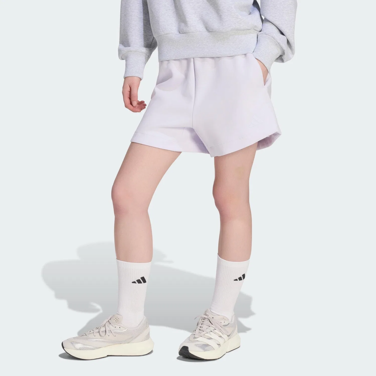 Женские шорты с высокой талией Soft Lux Shorts Adidas, Violett — фото 2