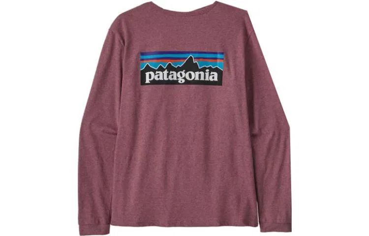 Женская футболка с длинным рукавом с логотипом Patagonia, Fiber White/FBWI — фото 4