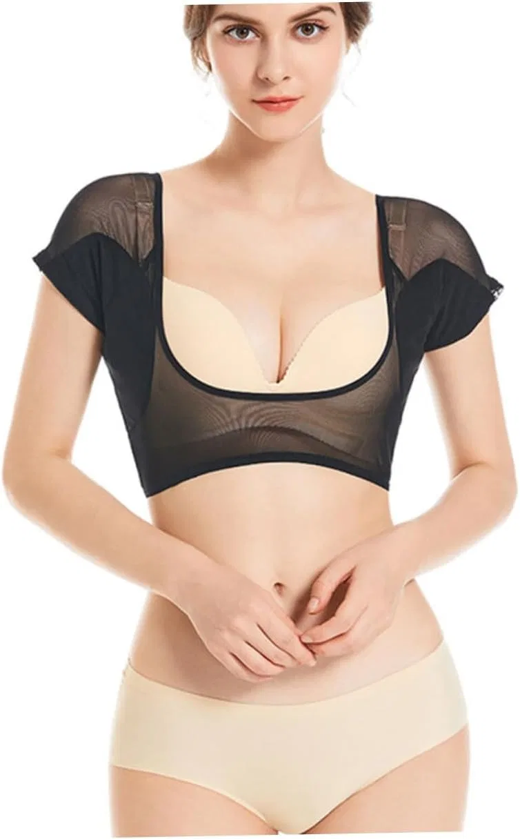 3 Pieces Breathable Underarm Sweat Vest, Minkissy, Black — фото 3