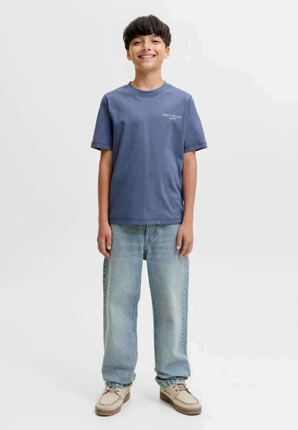 Футболка с принтом Jornorrebro sketch back tee ss cn jnr - print t-shirt Jack & Jones Junior, Crown Blue