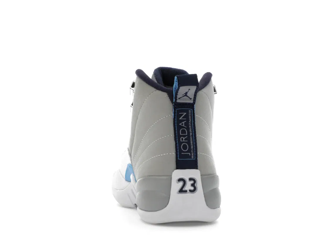 Детские кроссовки Lifestyle с высоким верхом Jordan 12 Retro Jordan, Wolf Grey/University Blue-White — фото 4