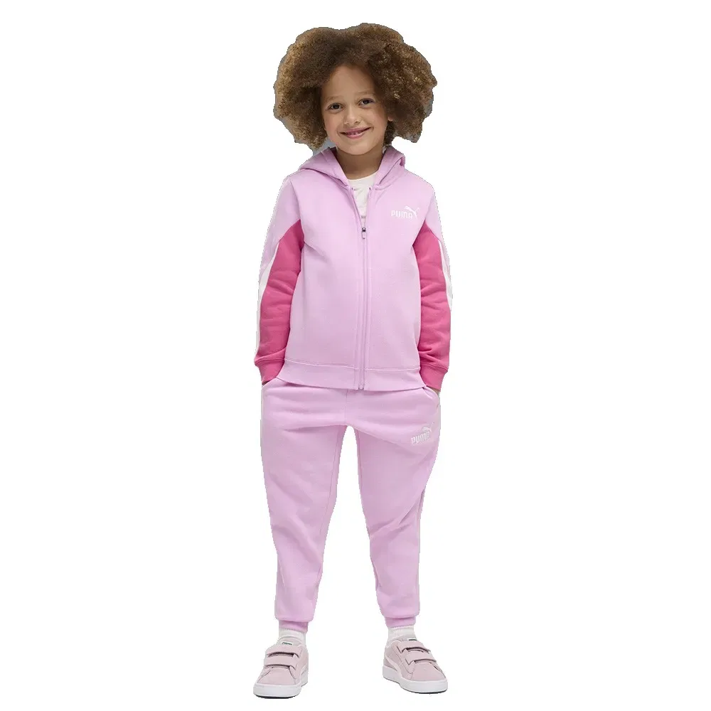 Детский спортивный костюм с капюшоном Essential Block Puma, Pink