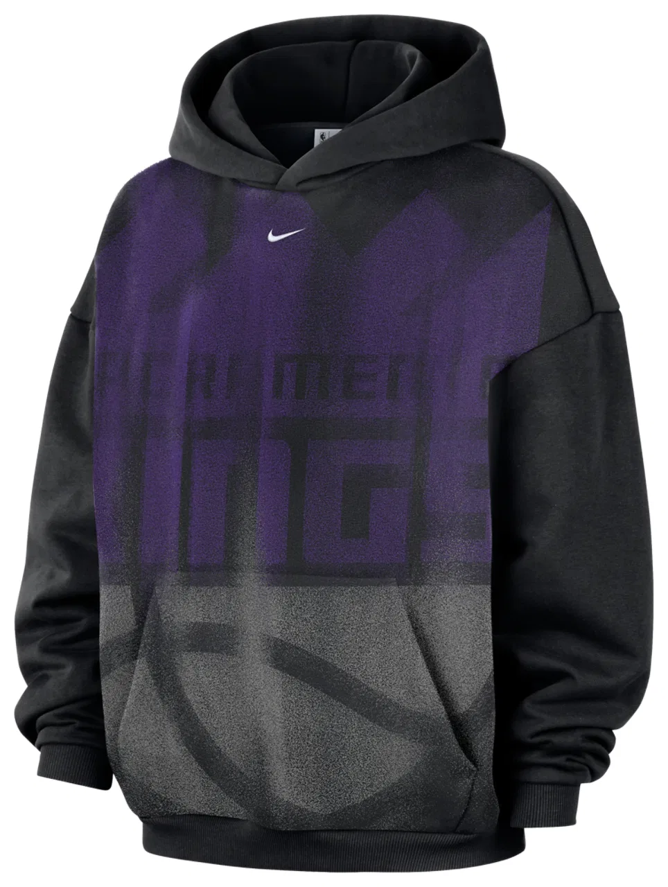 Мужское худи утепленное с технологией Therma-FIT Kings Basketball Icon Nike, черный/белый