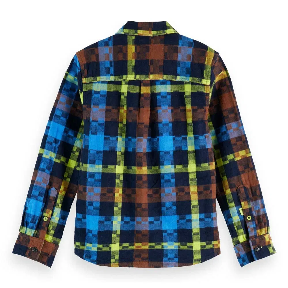 Рубашка фланелевая в клетку с длинным рукавом Scotch & Soda, мультиколор — фото 2