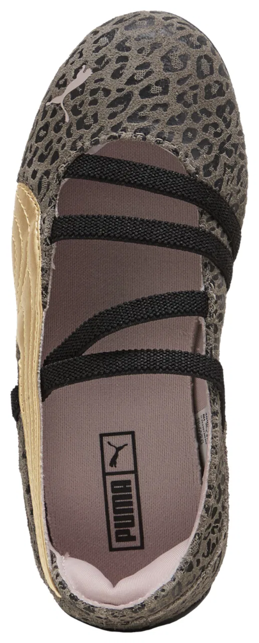 Детские кроссовки для девочек с принтом Speedcat Ballet PUMA, Matte Bronze/Gold — фото 4