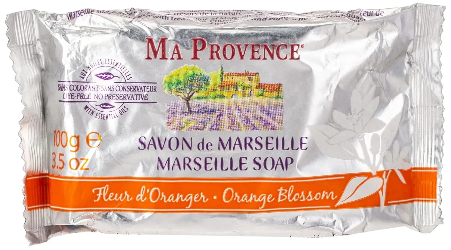 Твердое мыло с ароматом цветов апельсина Ma Provence, 100 г