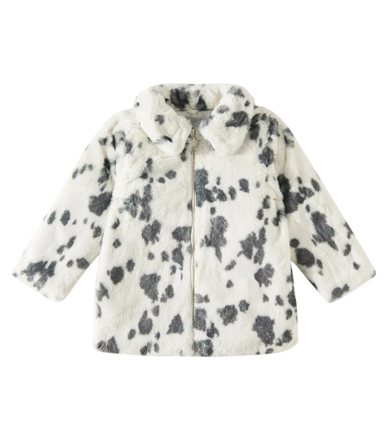 Пальто из искусственного меха с принтом Stella Mccartney Kids, белый