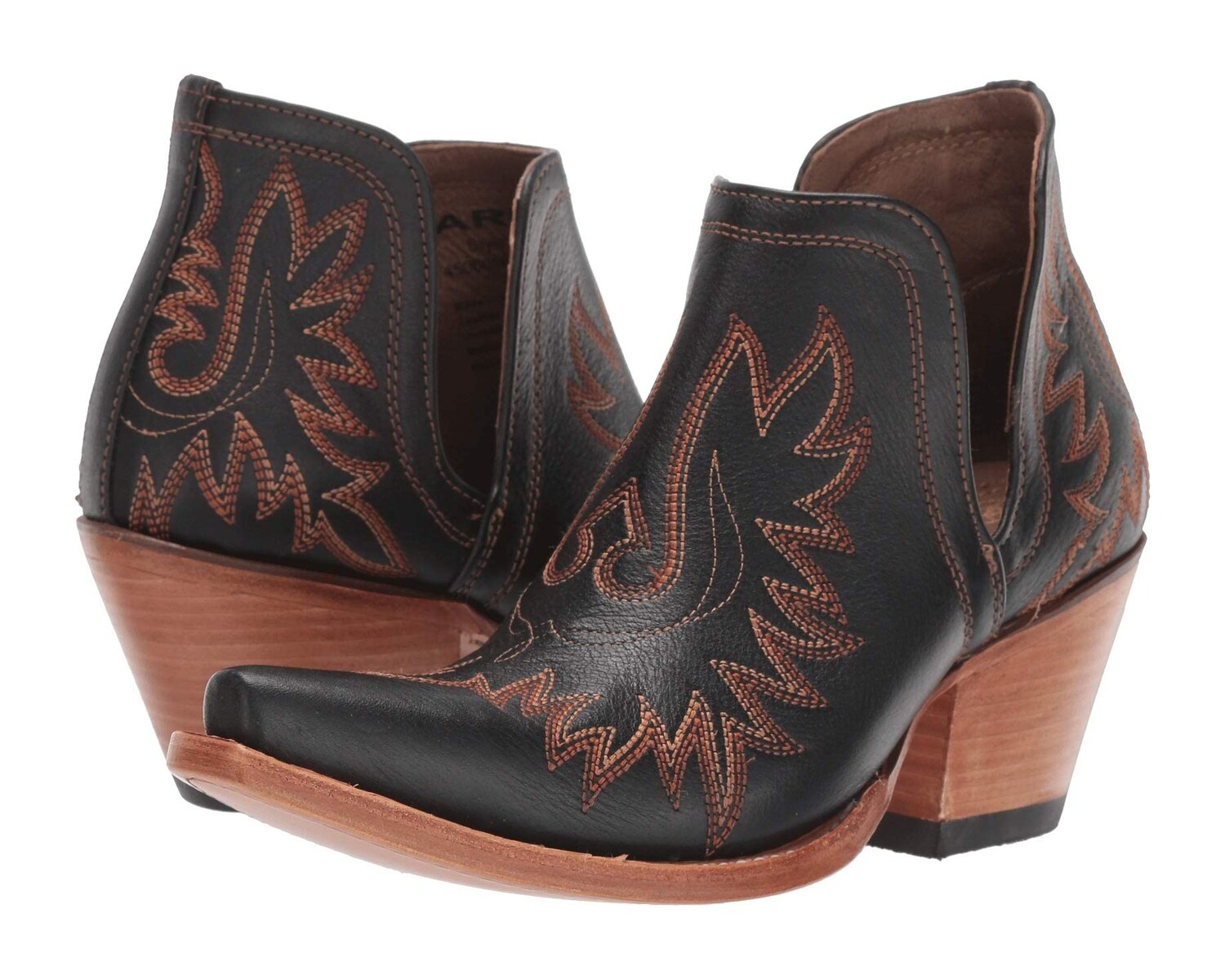Ботинки женские Ariat Dixon ковбойские с узором, темно-коричневый/черный — фото 3