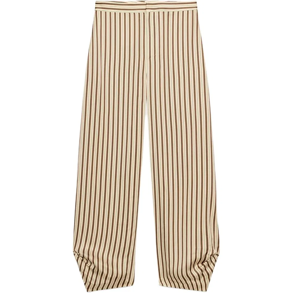 Женские брюки повседневные ZARA, Nude/Dark Red