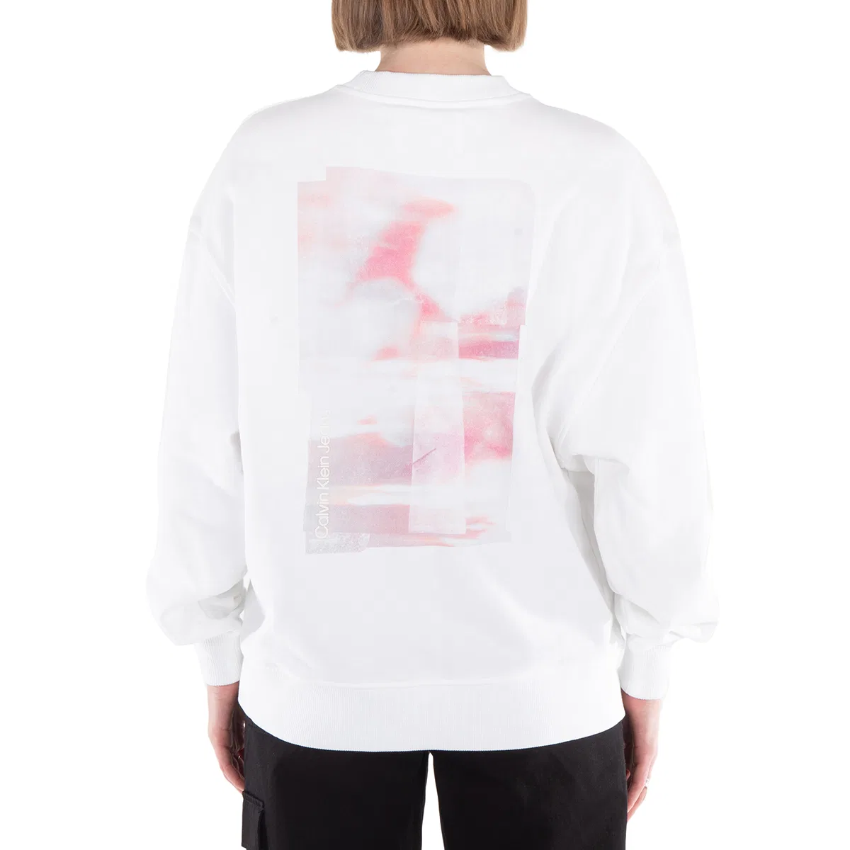 Женский свитшот Calvin Klein Diffused Logo Crewneck Calvin Klein, Bright White — фото 3