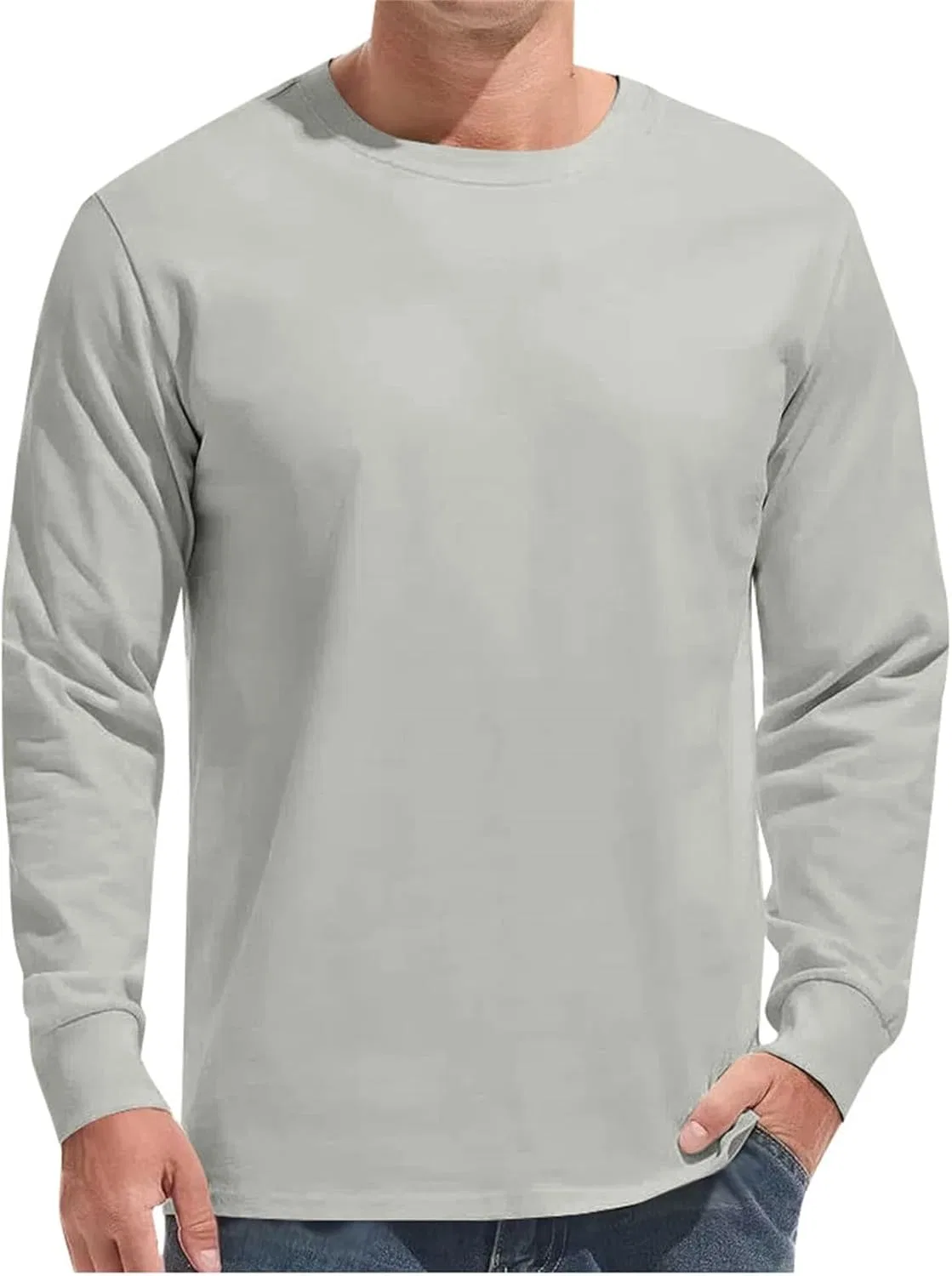 Мужская длинная футболка с защитой UPF 50+, Light Ashy
