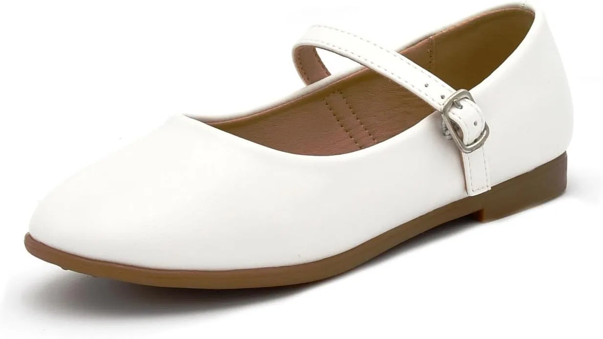 Детские туфли-балетки для девочек с бантом Nova Utopia Nova Footwear, Whitepu