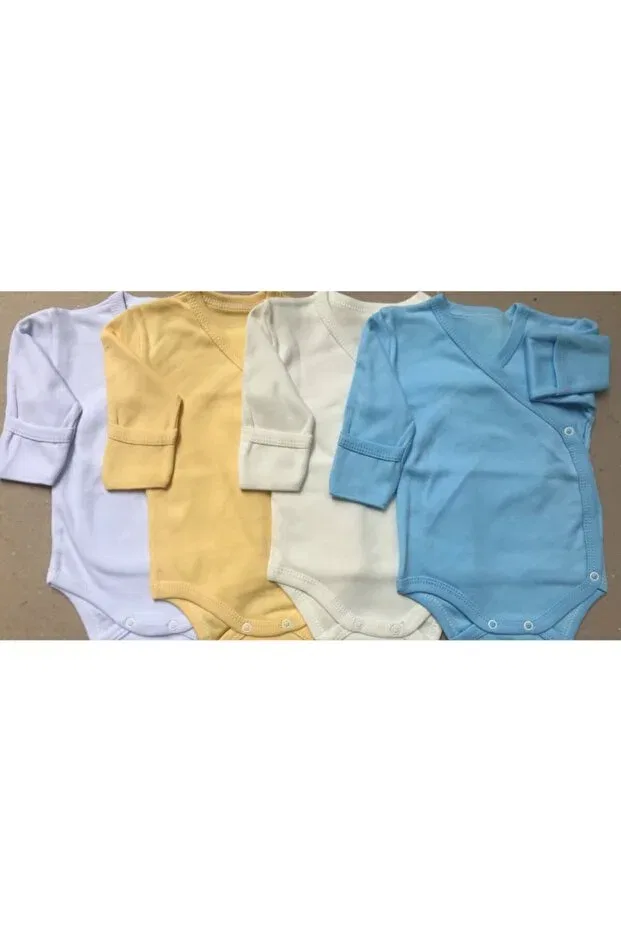 Детское боди с длинным рукавом Bebedino, White Yellow Cream Blue