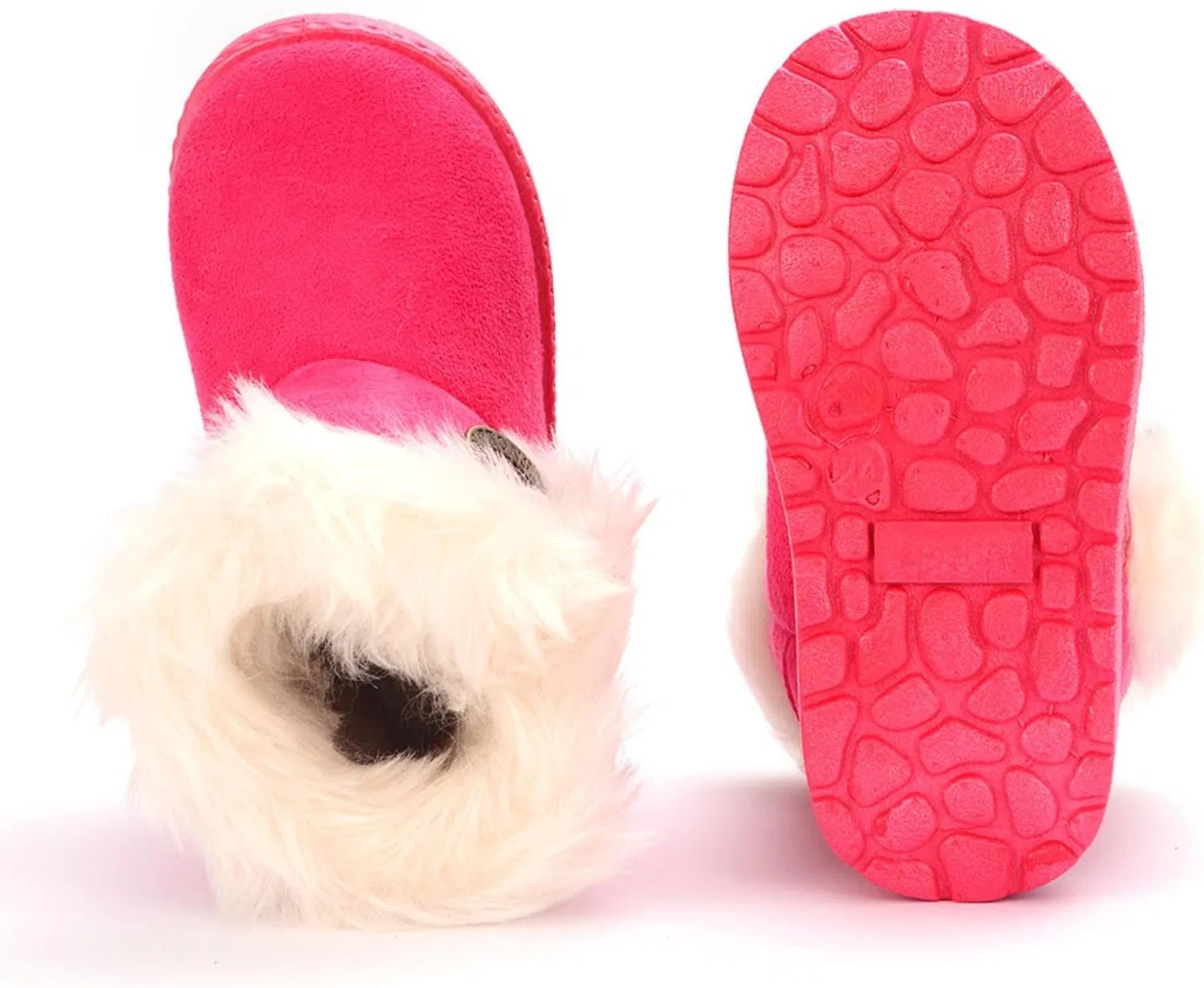 Детские зимние сапоги для девочек с мехом Winter Snow Boots Zzalalana, Hot Pink — фото 3
