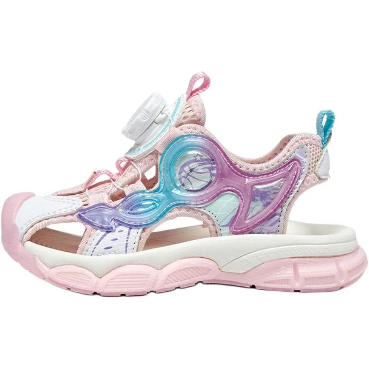 Детские сандалии низкие, нескользящие, износостойкие, ABC KIDS, Beige/Dazzling Pink