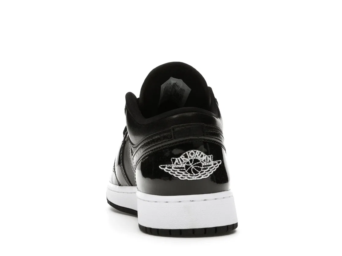 Детские кроссовки Lifestyle с блестящими элементами Jordan 1 Low SE, Black/Black-White — фото 4