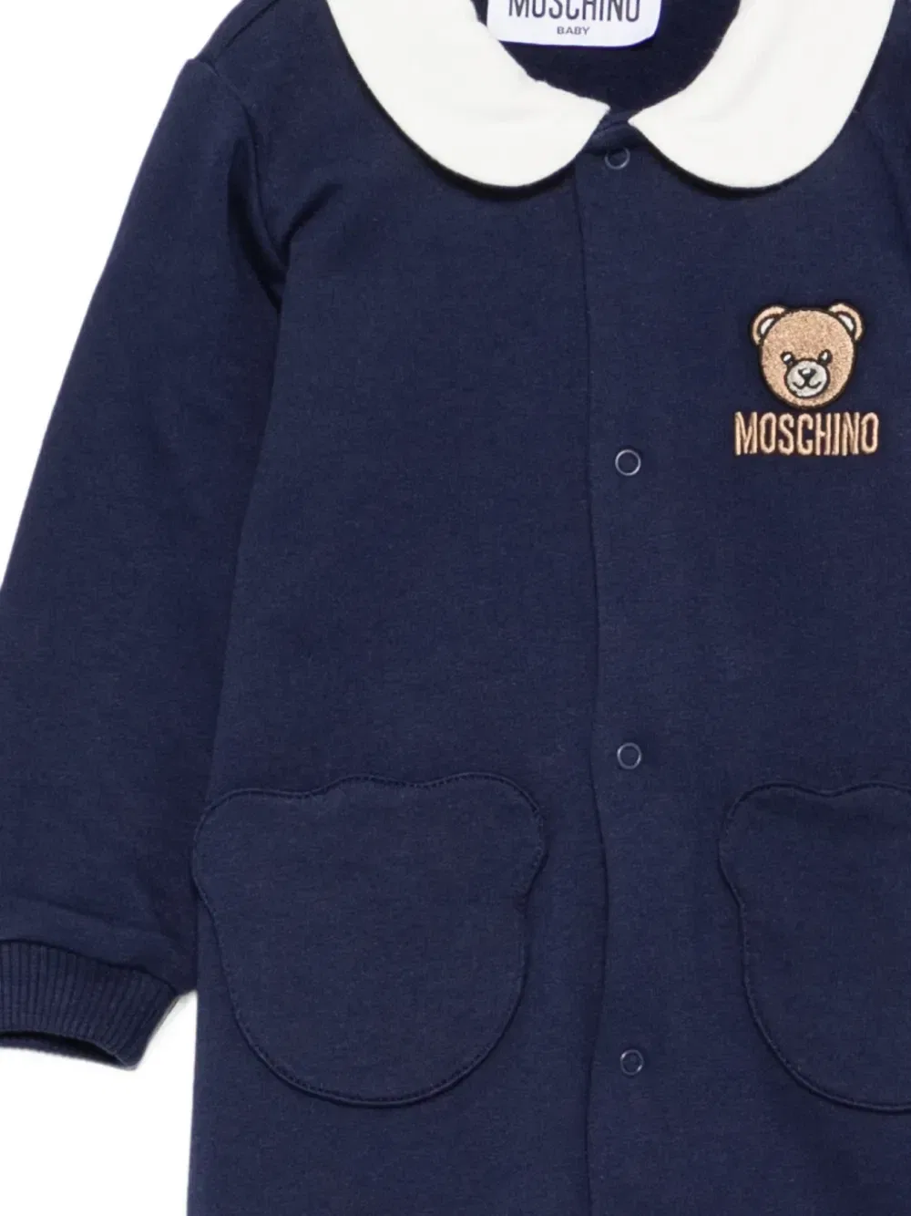 Пижама с вышивкой Тедди Moschino Kids, синий — фото 3