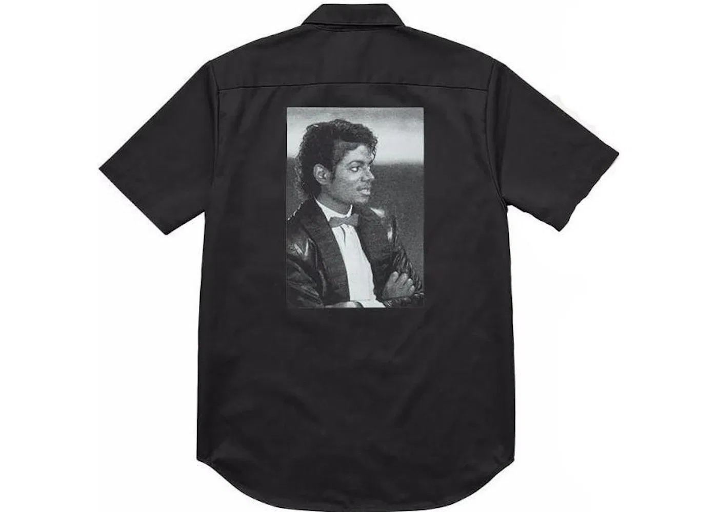 Мужская рубашка с принтом Michael Jackson Supreme, Black — фото 2