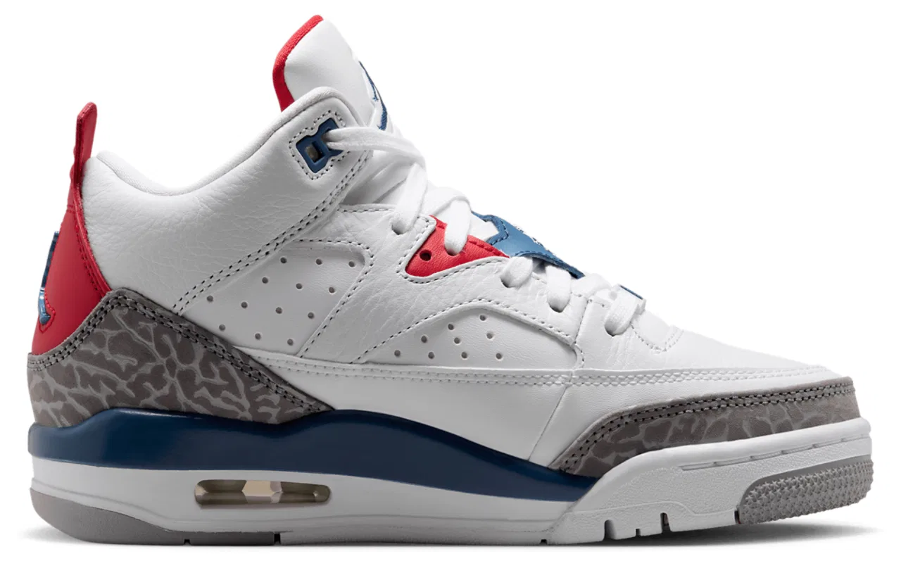 Детские баскетбольные кроссовки с кожаным верхом Jordan Son Of Mars Low, Jordan, White True Blue Varsity Red
