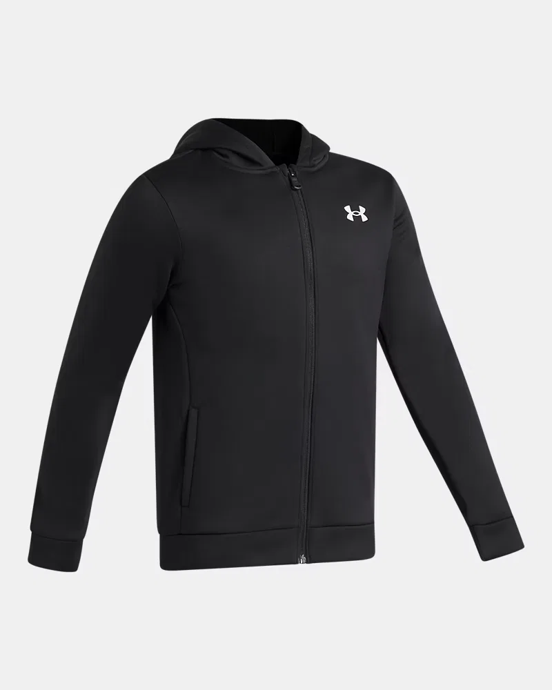 Худи на молнии детское с карманами Armour Fleece UnderArmour, Gray — фото 3