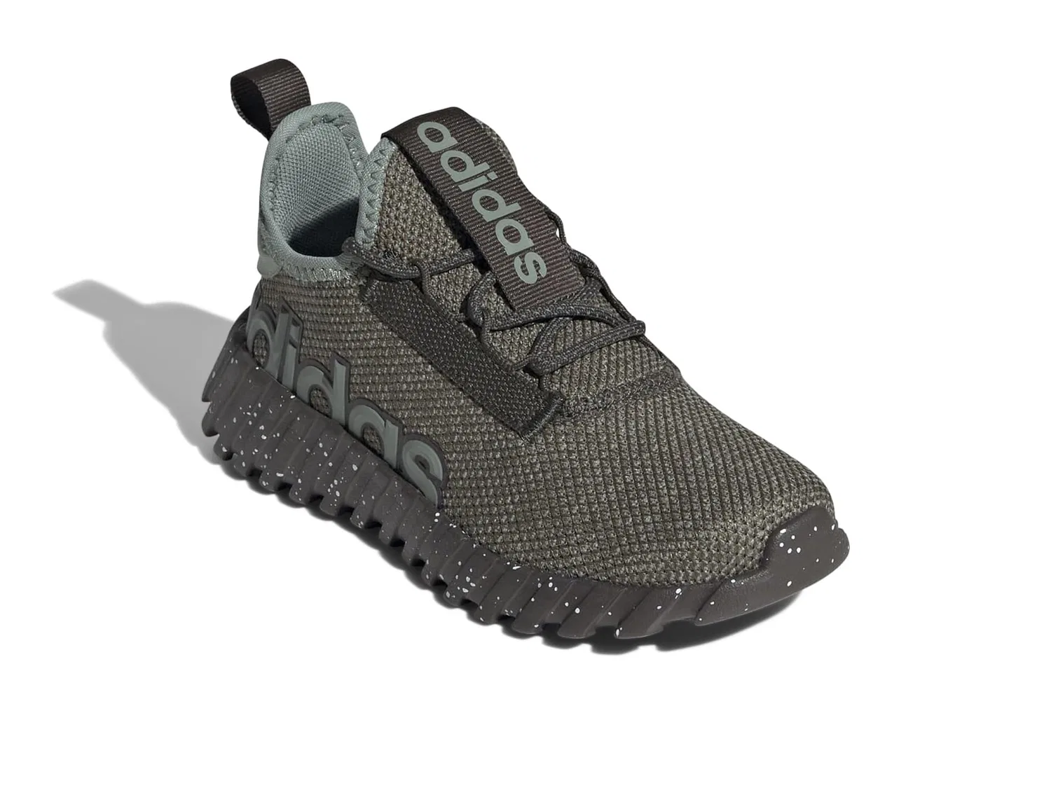Детские кроссовки с текстурным верхом Adidas Kaptir 3.0 K, Olive Green Silver Green White — фото 2