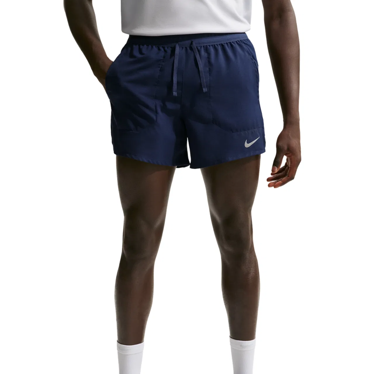 Мужские шорты Dri-FIT Stride 5in Nike, цвет Midnight Navy/Reflective Silver