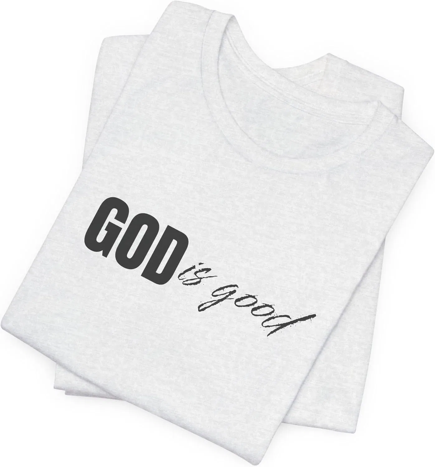 Мужская футболка с принтом God Is Good Bella+canvas 3001, Ash