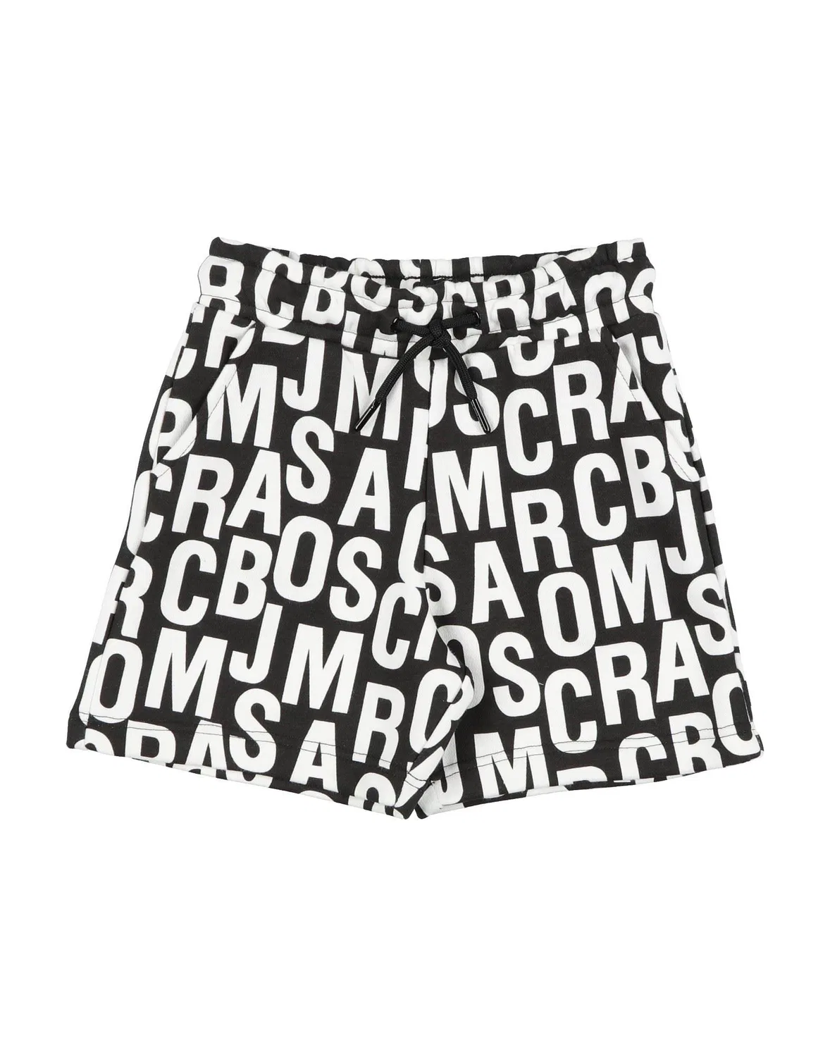 Детские шорты для мальчиков из футера с принтом Marc Jacobs, черный