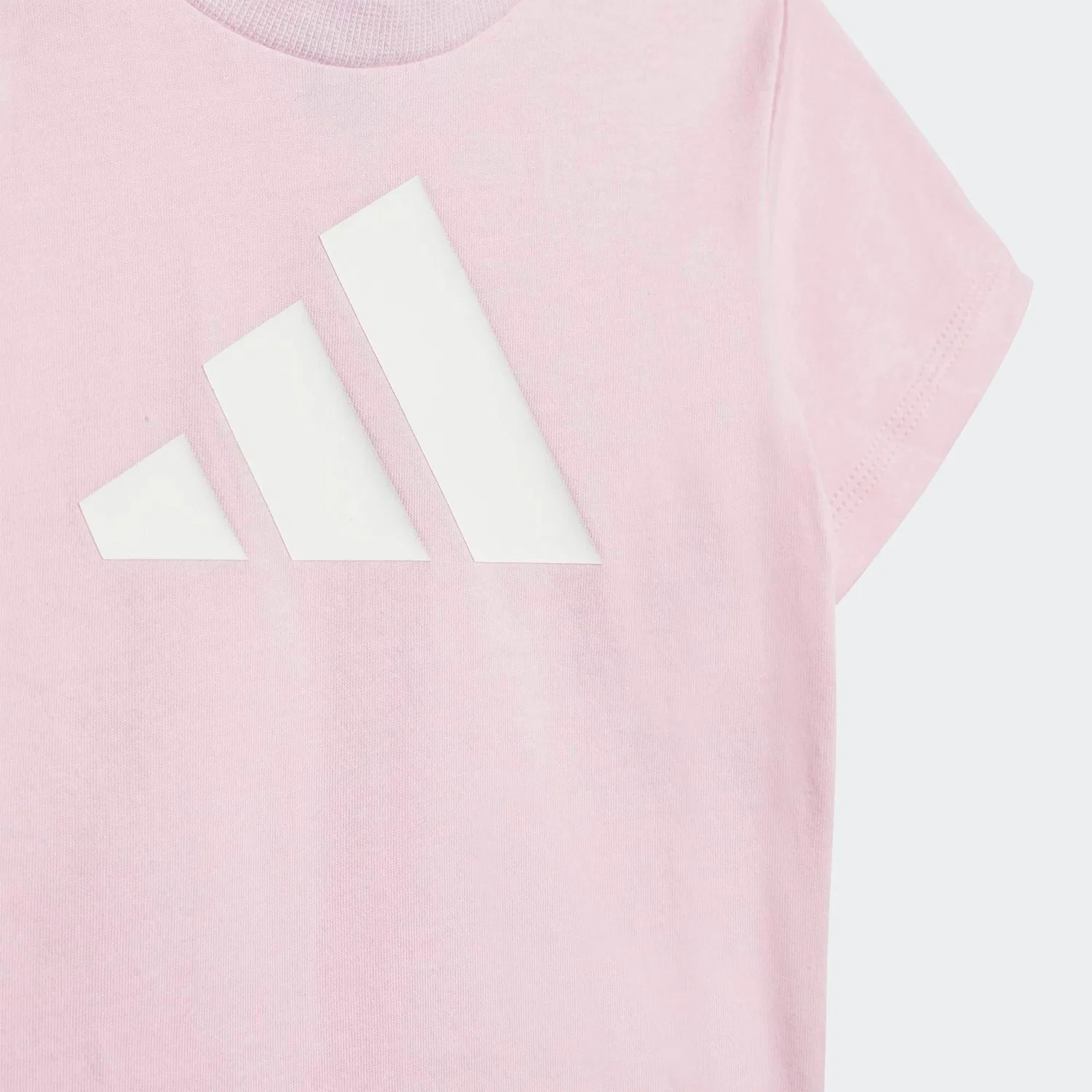 Детский комплект из футболки и шорт с принтом Adidas, Роза — фото 2