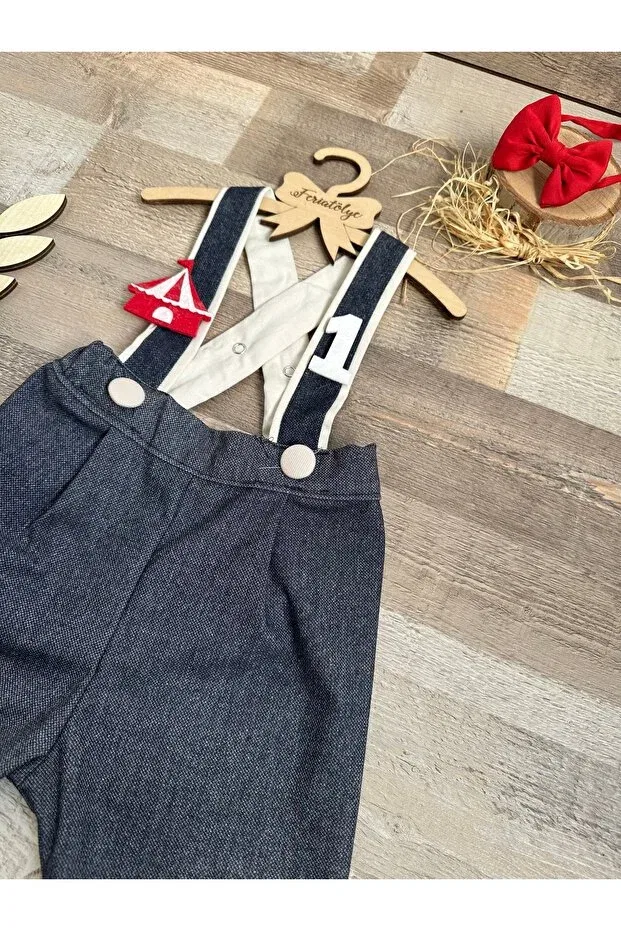 Детский комбинезон для мальчиков однотонный Feriatolye, Navy Blue — фото 3